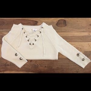 Lace-up Sweater (Never worn, excellent condition)